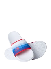 The North Face White With Blue Print Mens Base Camp III Slides - Image 5 of 7