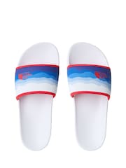 The North Face White With Blue Print Mens Base Camp III Slides - Image 6 of 7
