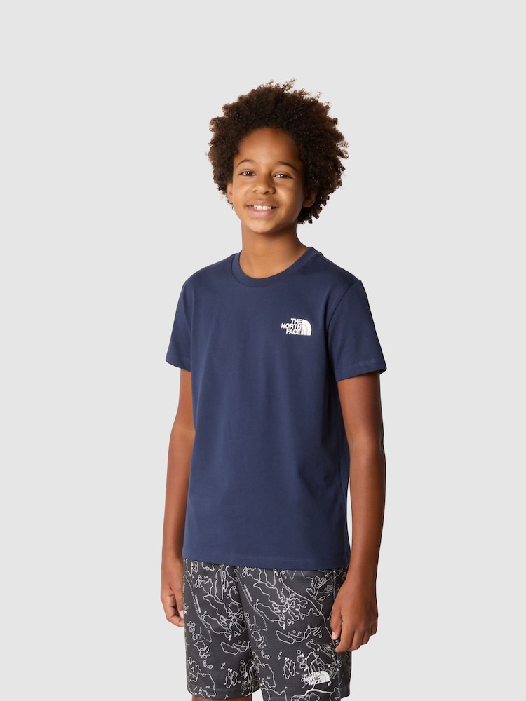 The North Face Blue Teen Simple Dome T-Shirt - Image 1 of 4 The North Face Blue Teen Simple Dome T-Shirt - Image 1 of 4