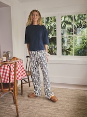 Navy Fish Cotton Short Sleeve Pyjamas - Image 2 of 4