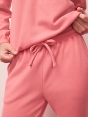 Bright Pink Cosy Waffle Long Sleeve Pyjamas - Image 4 of 8