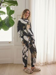 Green Leaves Cosy Long Sleeve Pyjamas - Image 1 of 9