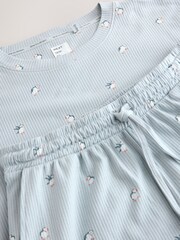 Blue Puffin Ribbed Long Sleeve Pyjamas - Image 2 of 3