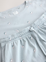 Blue Puffin Ribbed Long Sleeve Pyjamas - Image 7 of 8