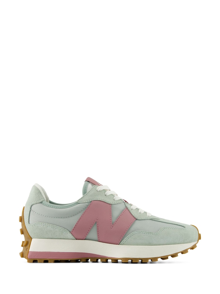 New Balance Green Womens 327 Trainers - Image 1 of 8