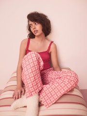 Red Rib Vest Heart Pyjamas - Image 1 of 10