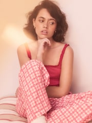 Red Rib Vest Heart Pyjamas - Image 3 of 10