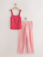 Red Rib Vest Heart Pyjamas - Image 8 of 10