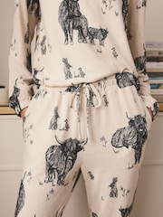Oatmeal Hamish The Highland Cow Cosy Long Sleeve Pyjamas - Image 5 of 9