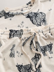 Oatmeal Hamish The Highland Cow Cosy Long Sleeve Pyjamas - Image 7 of 9