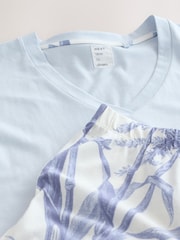 Lilac Purple Palm Short Sleeve Pyjamas - Image 2 of 3