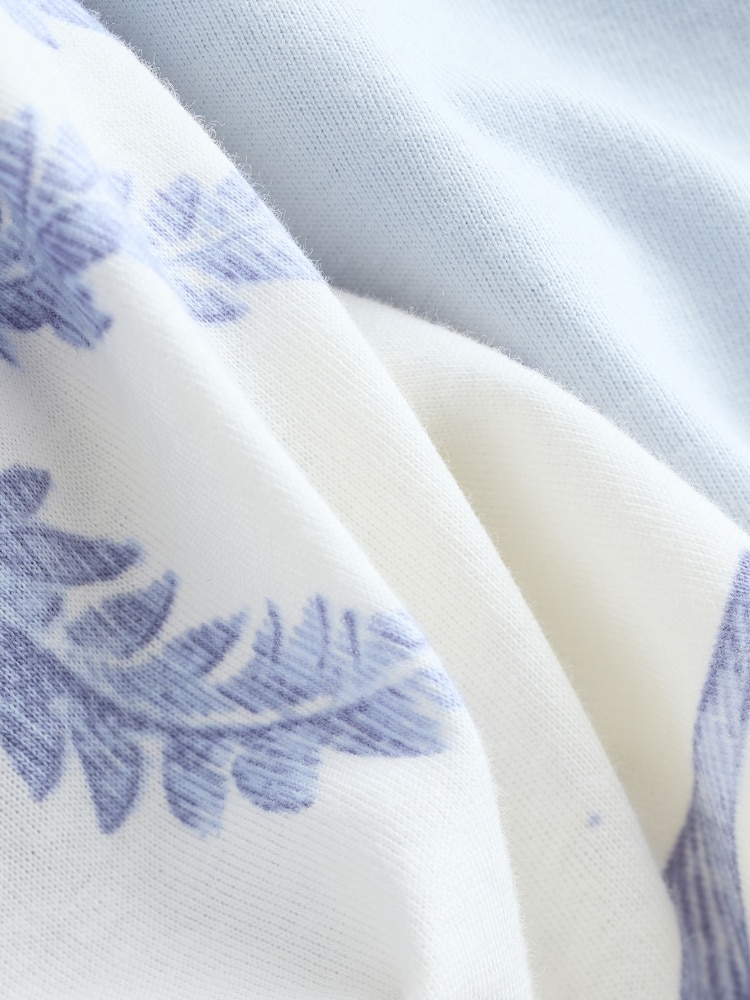 Lilac Purple Palm Short Sleeve Pyjamas - Image 3 of 3