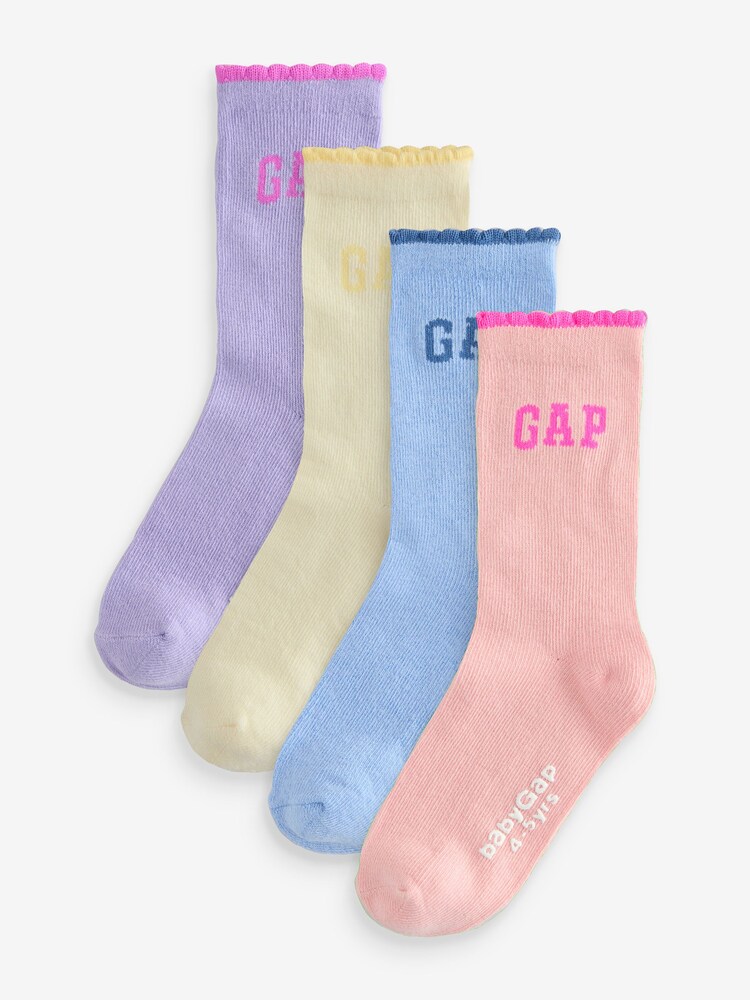 Gap Multi Crew Logo Socks 4-Pack (Newborn-5yrs) - Image 1 of 7