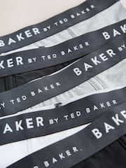 Baker by Ted Baker Blue Print Boxers 5 Pack - Image 5 of 6