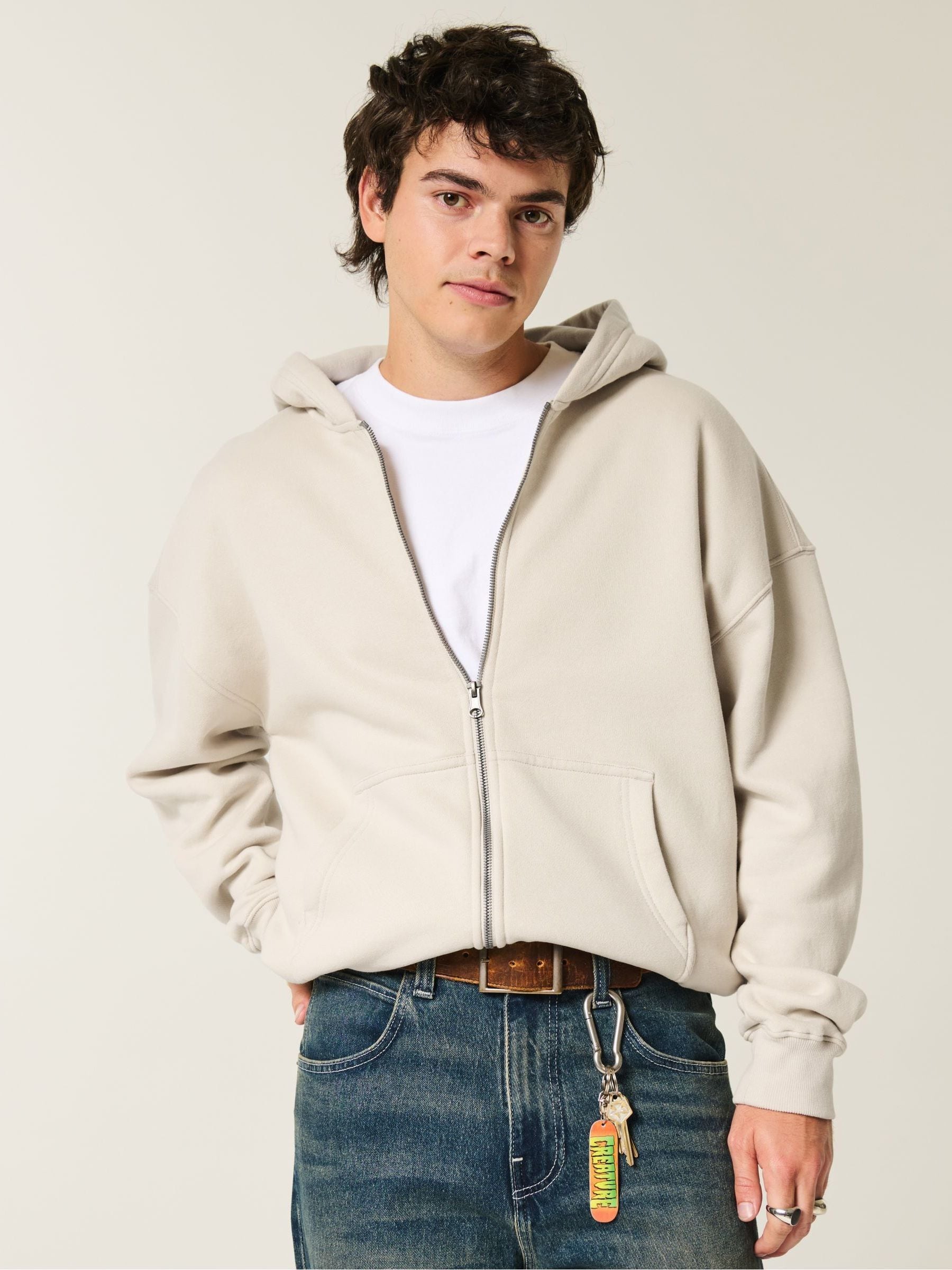 Buy Hollister Boxy Zip-Up Hoodie from Next USA