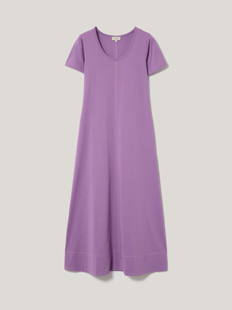 Jigsaw Purple Stitched Short Sleeve Dress - Image 5 of 5 Jigsaw Purple Stitched Short Sleeve Dress - Image 5 of 5