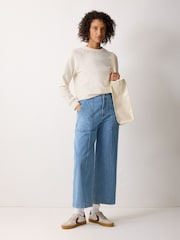 Jigsaw Cream Textured Slub Sweatshirt - Image 1 of 4