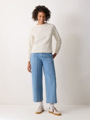 Jigsaw Cream Textured Slub Sweatshirt - Image 3 of 4