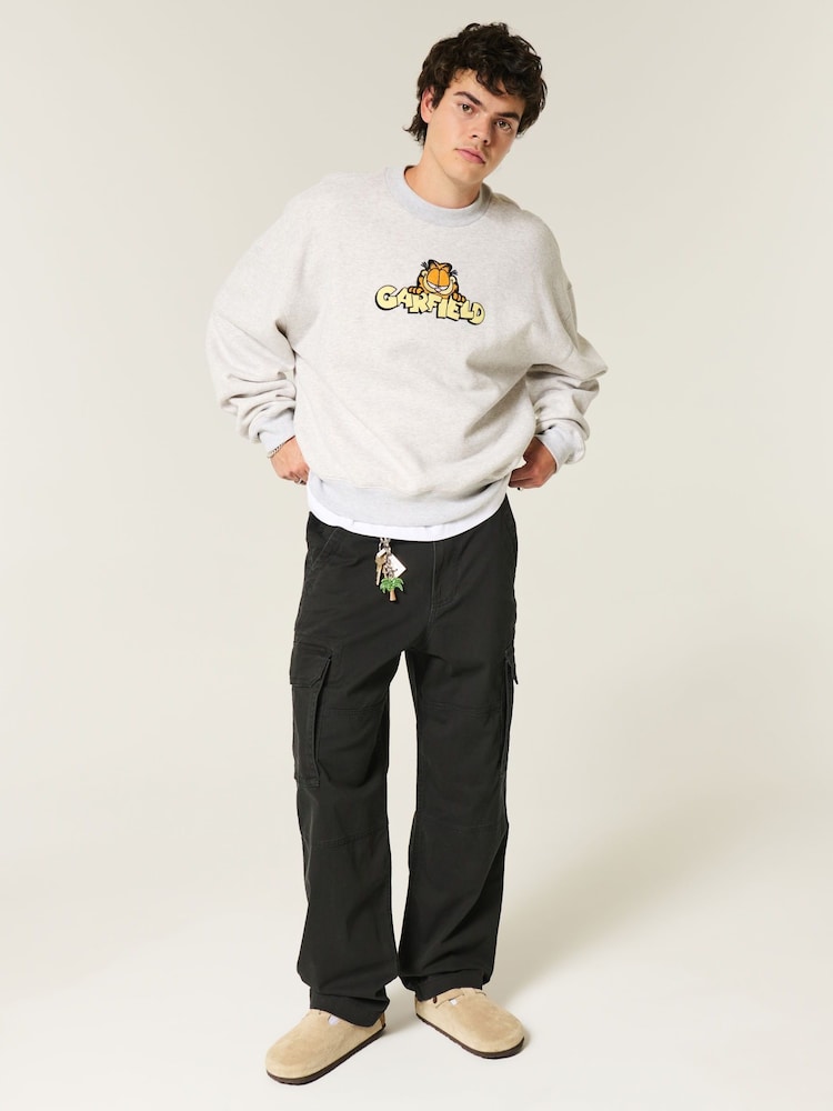 Hollister Skater Baggy Cargo Black Trousers - Image 1 of 4