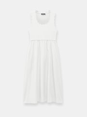Mint Velvet White Scallop Trim Midi Dress - Image 7 of 8