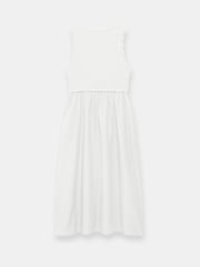 Mint Velvet White Scallop Trim Midi Dress - Image 8 of 8