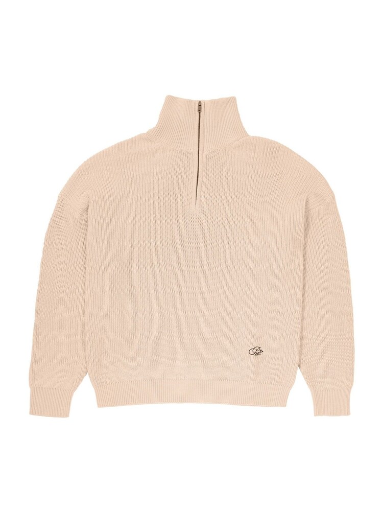 Prohibited Cream Scout Knit Half-Zip Jumper - Image 6 of 6