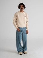 Prohibited Cream Initial Knit Jumper - Image 2 of 6