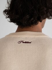 Prohibited Cream Initial Knit Jumper - Image 3 of 6