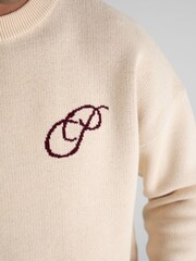 Prohibited Cream Initial Knit Jumper - Image 4 of 6