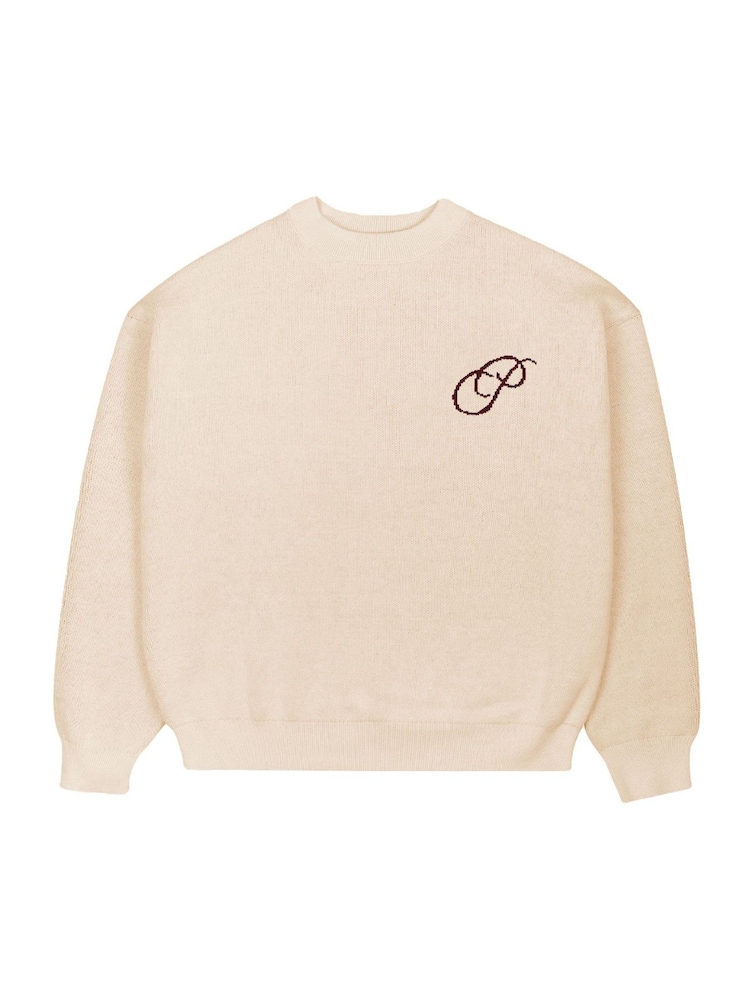 Prohibited Cream Initial Knit Jumper - Image 6 of 6