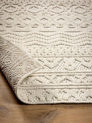Origin Rug Collection. Cream Atlas Graphic Print Rug - Image 3 of 6