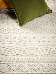 Origin Rug Collection. Cream Atlas Graphic Print Rug - Image 5 of 6
