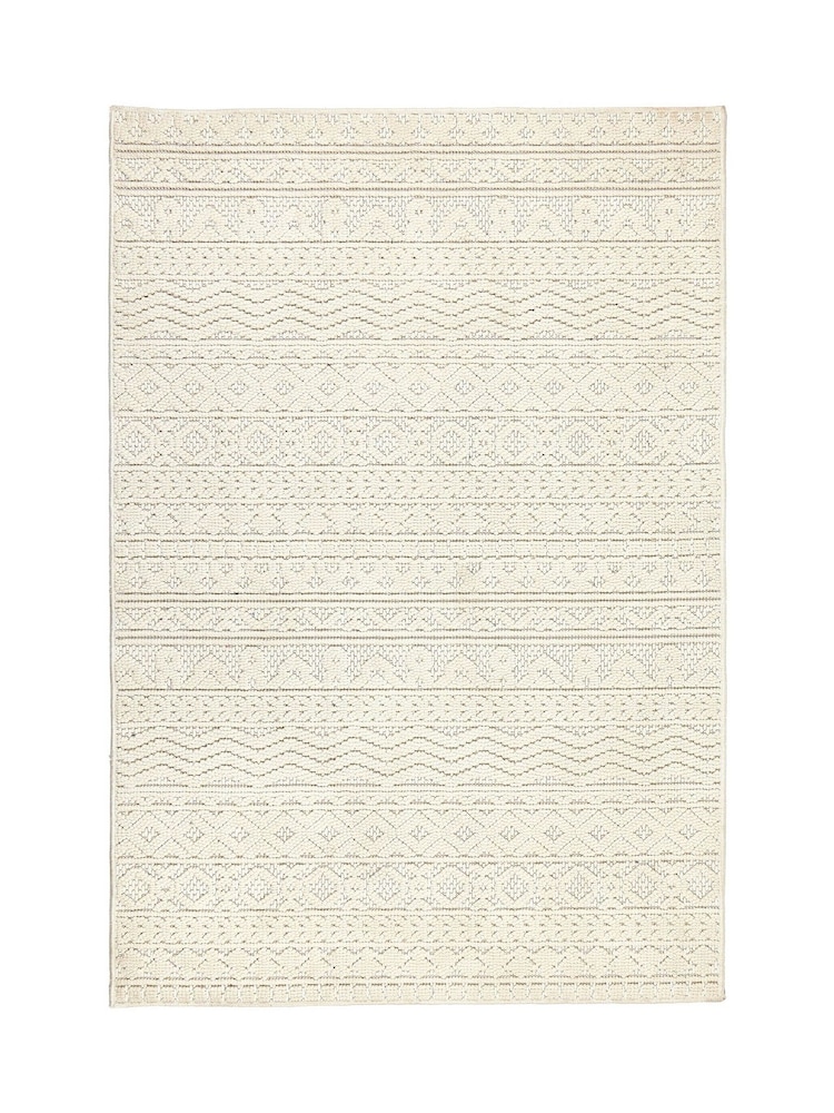 Origin Rug Collection. Cream Atlas Graphic Print Rug - Image 6 of 6