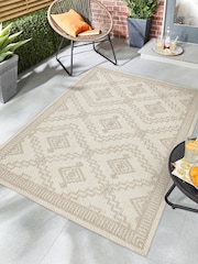 Origin Rug Collection. Cream Atlas Diamond Rug - Image 1 of 6