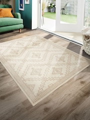 Origin Rug Collection. Cream Atlas Diamond Rug - Image 2 of 6