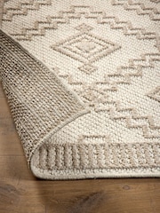 Origin Rug Collection. Cream Atlas Diamond Rug - Image 3 of 6