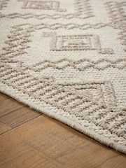 Origin Rug Collection. Cream Atlas Diamond Rug - Image 4 of 6