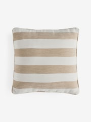 Natural 50 x 50cm Chenille Stripe Cushion - Image 3 of 3