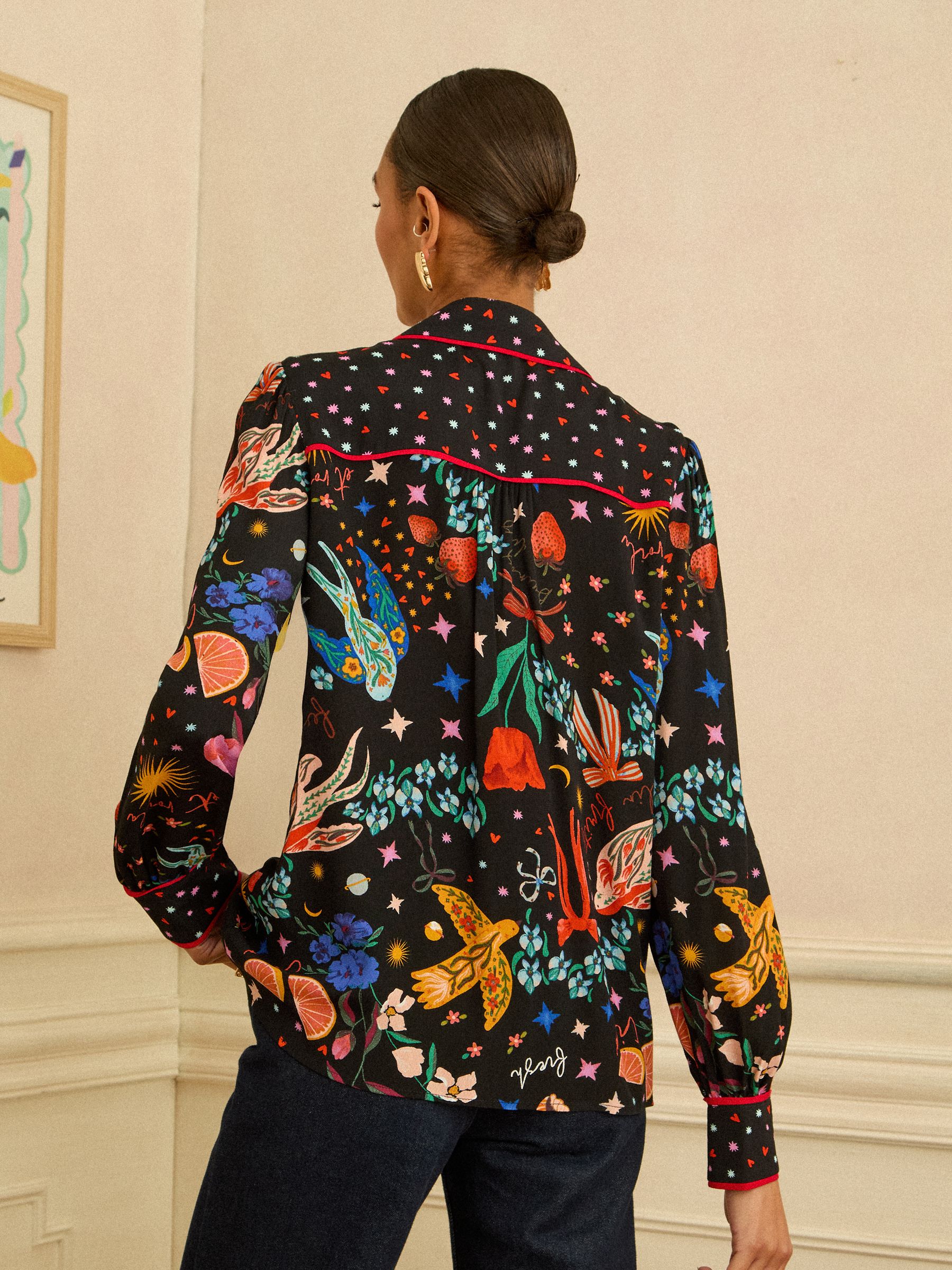日本在庫あり unused Rose Pattern Long-Sleeve Shirt L 【公式通販】