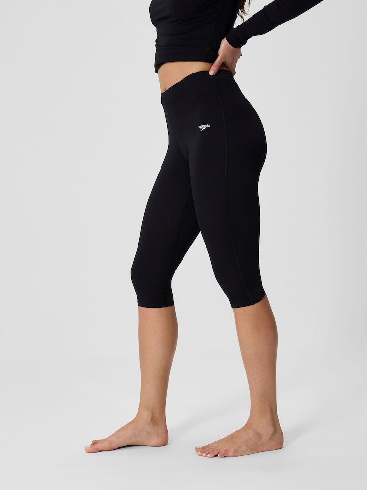 Speedo Black Endurance+ Three Quarter Swim Leggings - Image 2 of 6