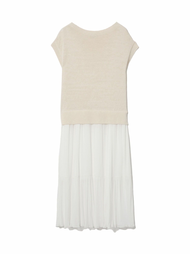 Jigsaw Natural Linen Mixed Media Dress - Image 5 of 5