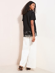 Friends Like These Black Lace Hem 2 in1 Top - Image 4 of 4