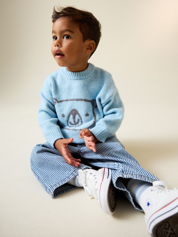 أزرق دب - Character Knitted Crew Neck Jumper (3mths-7yrs) - صورة 3 من 3 أزرق دب - Character Knitted Crew Neck Jumper (3mths-7yrs) - صورة 3 من 3