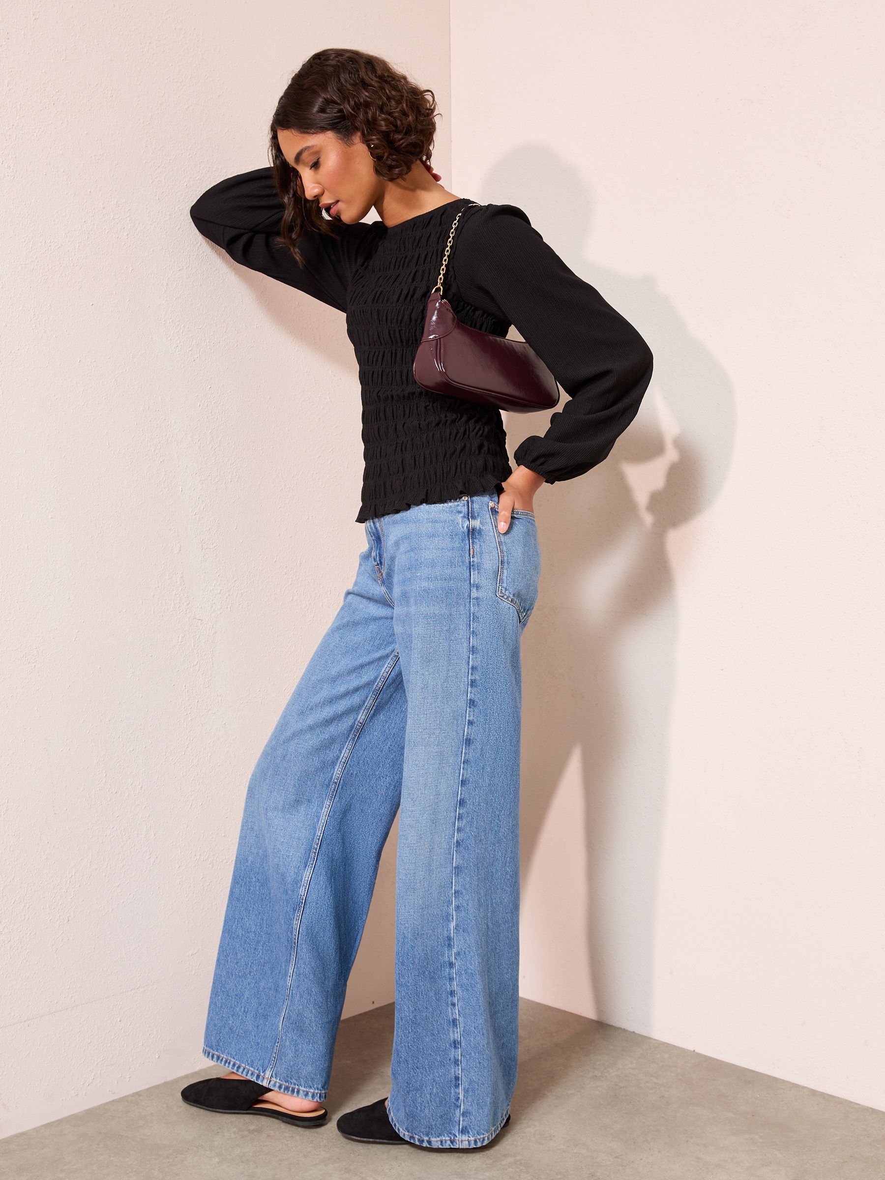 nala Linen like balloon tops ブラック4way nala Linen like balloon tops ブラック4way nala Linen like balloon