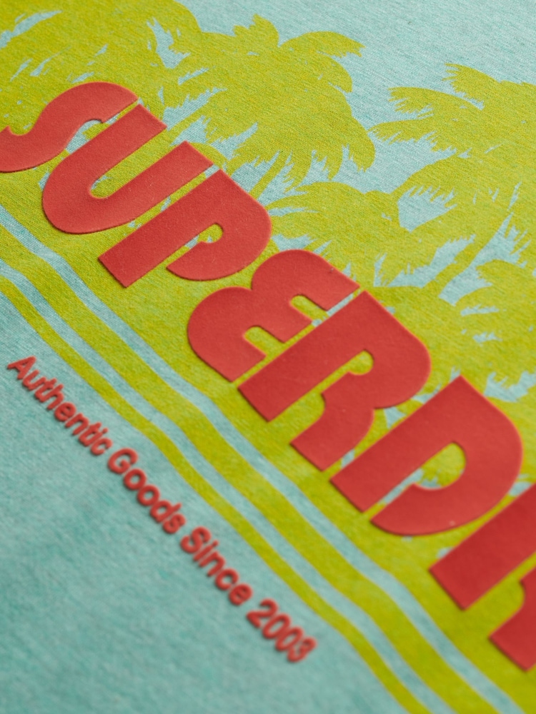 Superdry Green Outdoor Stripe Relaxed T-Shirt - Image 6 of 6