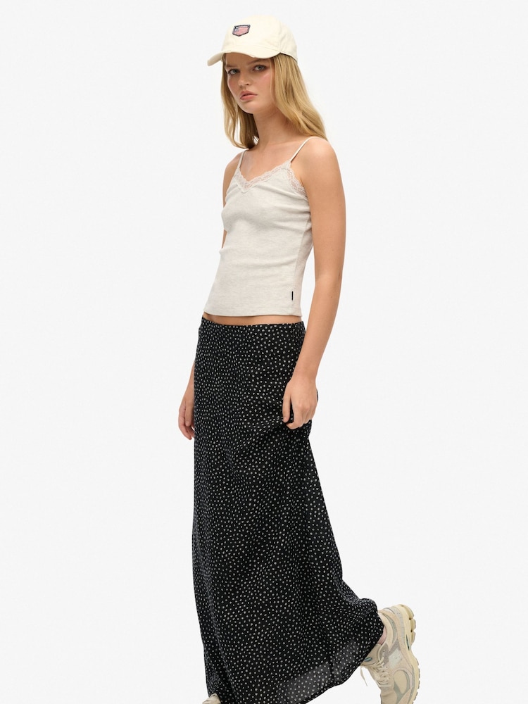 Superdry Black Column Maxi Skirt - Image 2 of 7