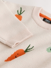 Zelenjava nevtralne barve - Pleten okrogel ovratnik; z okroglim ovratnikom pulover (3mesecev-7yrs) - Slika 4 iz 4