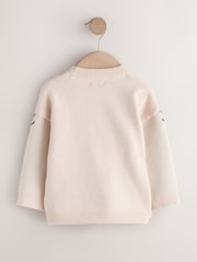 Neutral Vegetable Knitted Crew Neck Jumper (3mths-7yrs) - Image 6 of 8