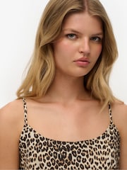 Superdry Brown Bias Cut Mini Slip Dress - Image 11 of 19