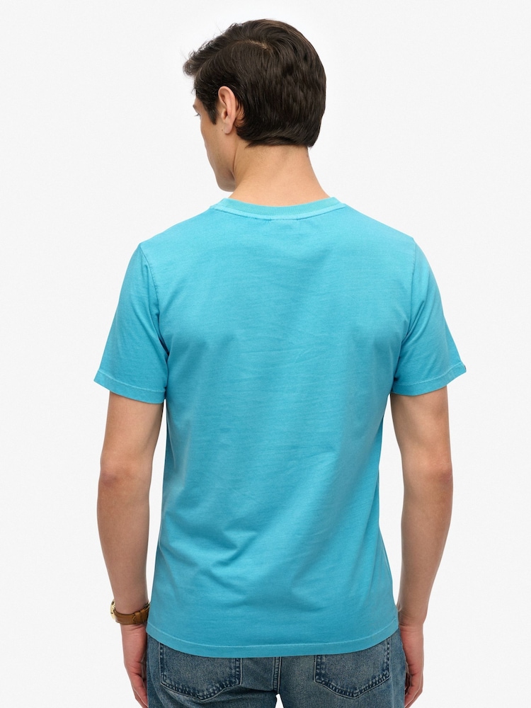 Superdry Blue Vintage Logo Neon Relaxed T-Shirt - Image 2 of 6